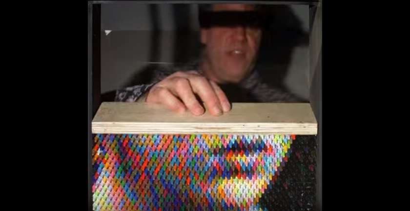 Portreti i krijuar me mijëra lapsa prej dylli (Video)