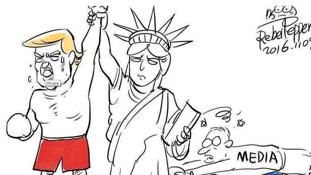 Karikaturistët shpërthejnë me kreativitet pas fitores sëTrump