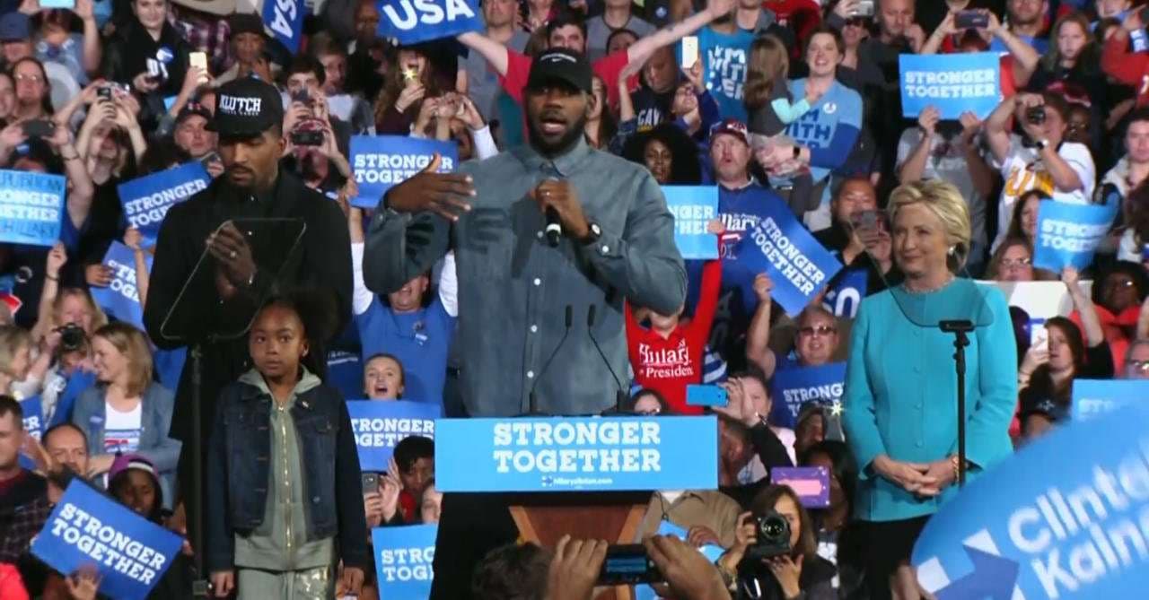 LeBron mbështet Hillary Clinton