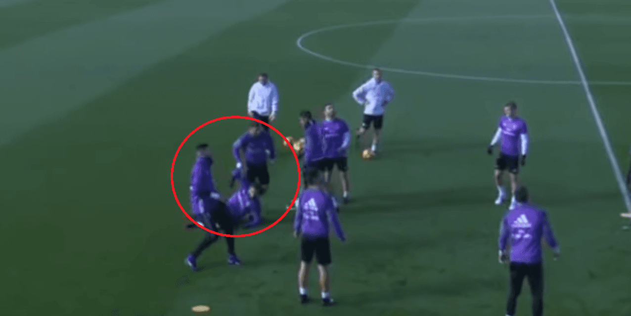 Ramos ndërhyn ashpër në bashkëlojtarin (VIDEO)