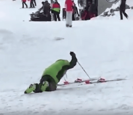 Ski në gjendje të dehur (VIDEO)