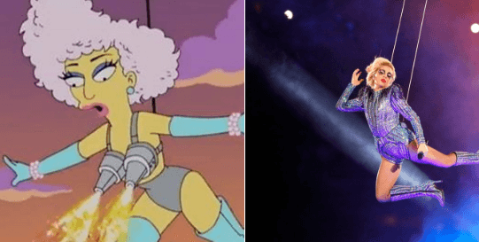 Lady Gaga në Super Bowl si në ''The Simpsons'' 2012!