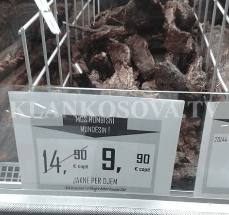 Ofertë e çuditshme në një nga supermarketet e Kosovës (FOTO)