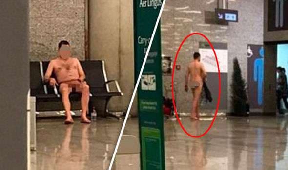 Nudo në aeroport!