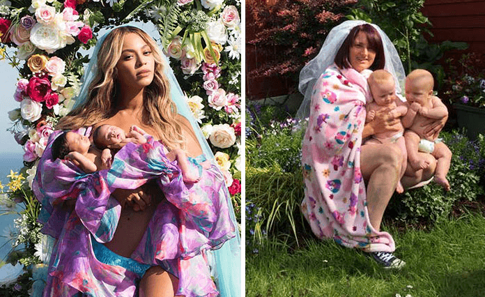 Prindërit po rikrijojnë fotografinë e Beyonce-s (FOTO)