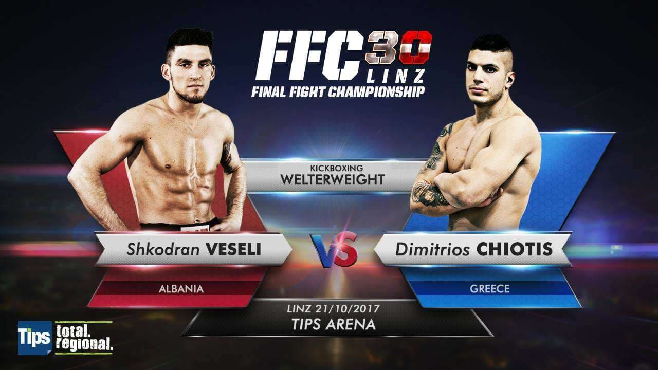 Kikboksieri Shkodran Veseli një hap larg titullit ‘FFC Champion’