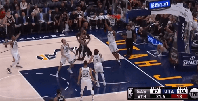 Utah mposht Spurs (VIDEO)