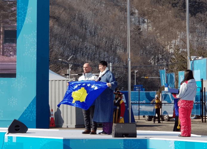 Flamuri i Kosovës ngrihet në Pyeongchang
