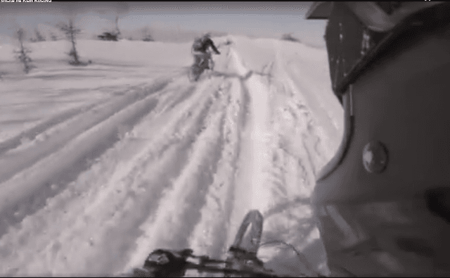 Pushtimi i shtigjeve me borë nga "MTB Theranda" (VIDEO)