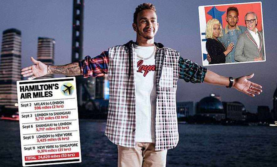 Hamilton, 53 orë fluturime në 10 ditë