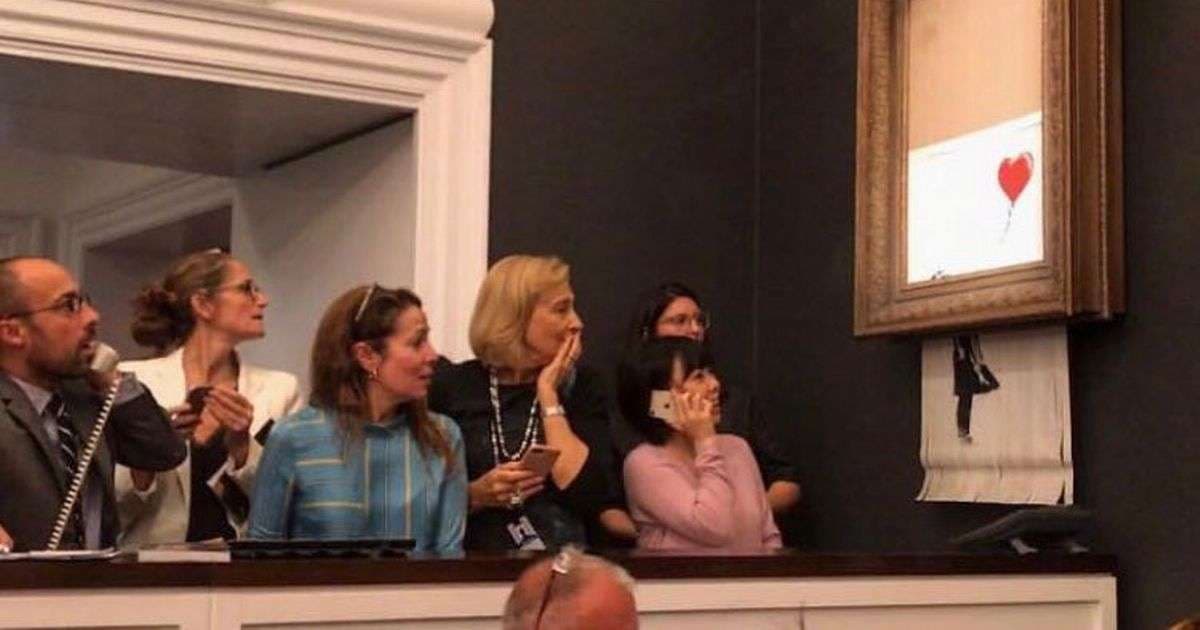 Piktura e Banksyt ‘vetë-shkatërrohet’ në mënyrë artistike (VIDEO)