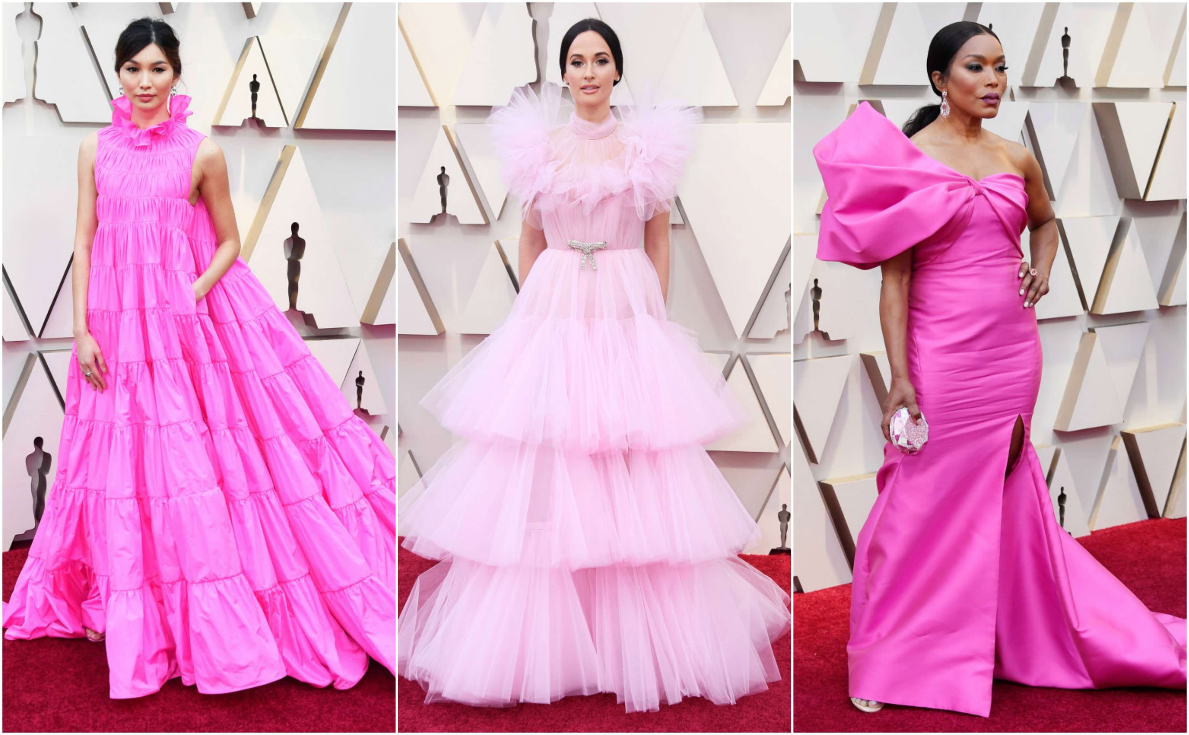 Fustanet rozë, trendi i tapetit të kuq në Oscars