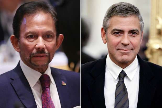 Clooney i del kundër Sulltanit të Bruneit