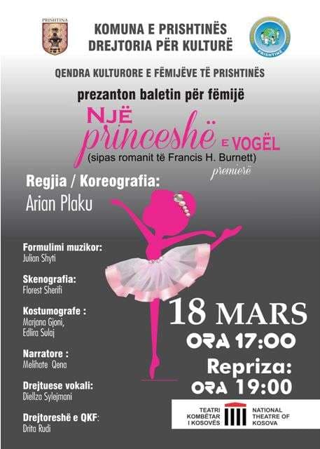 Sonte në Teatrin Kombëtar shfaqet premiera e baletit për fëmijë “Një princeshë e vogël”
