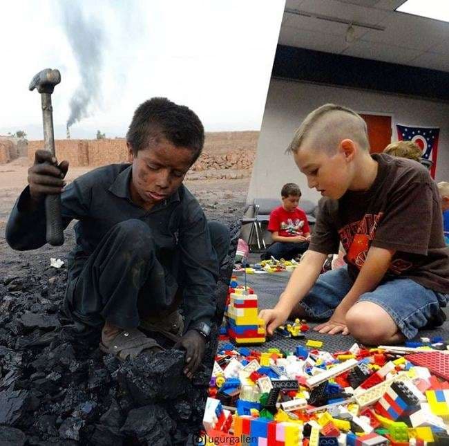 Kontrasti i tmerrshëm mes botës ku jetojmë dhe vendeve të luftës (FOTO)