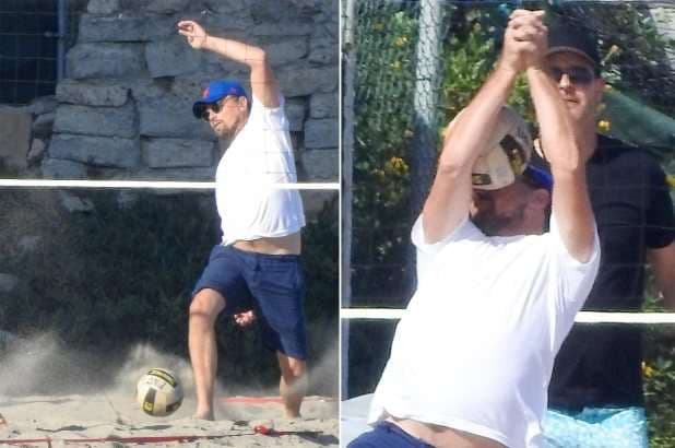 Leonardo DiCaprio goditet në fytyrë nga një top volejbolli
