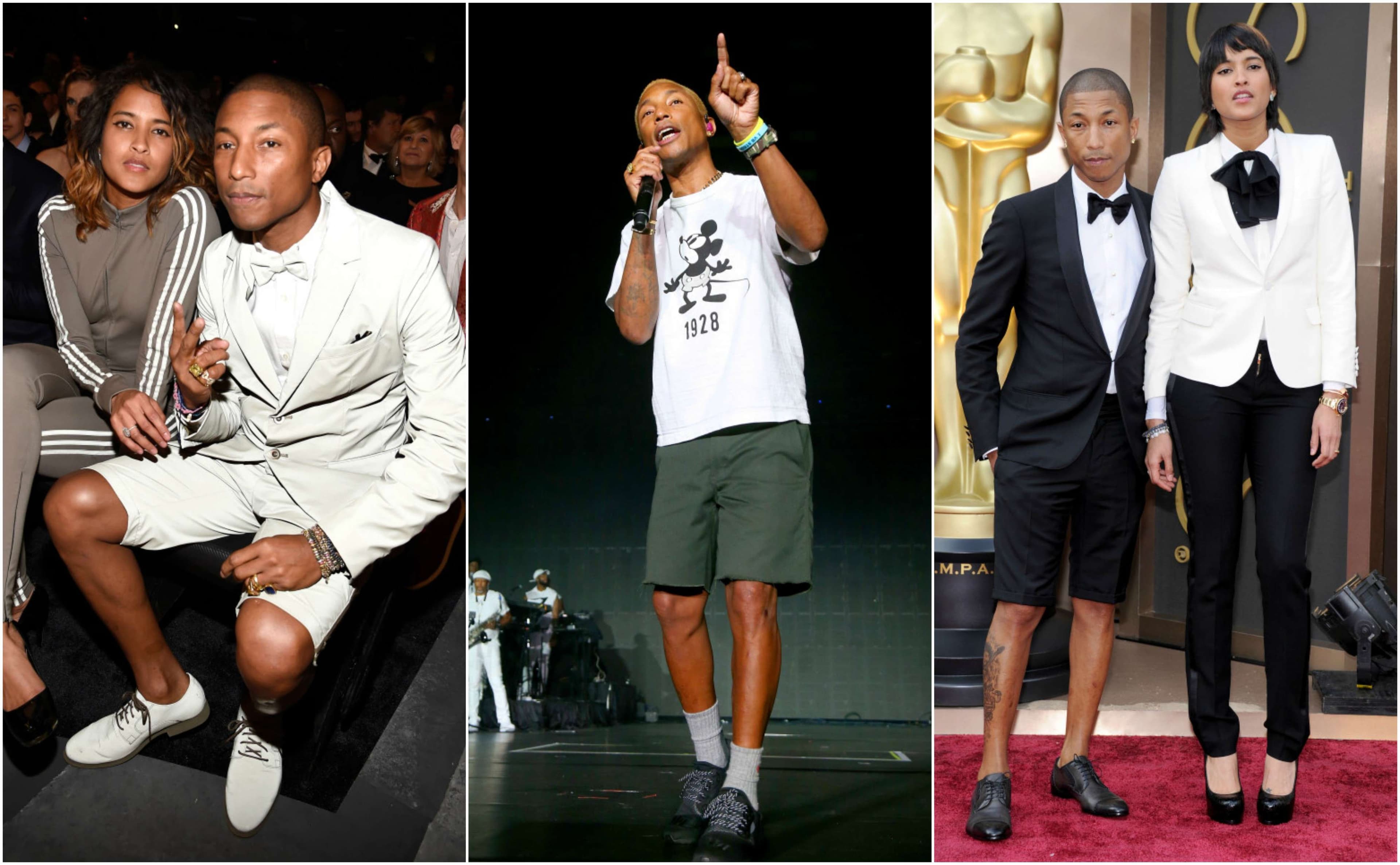 Pharrell Williams ka pantollona të shkurtra për çdo rast