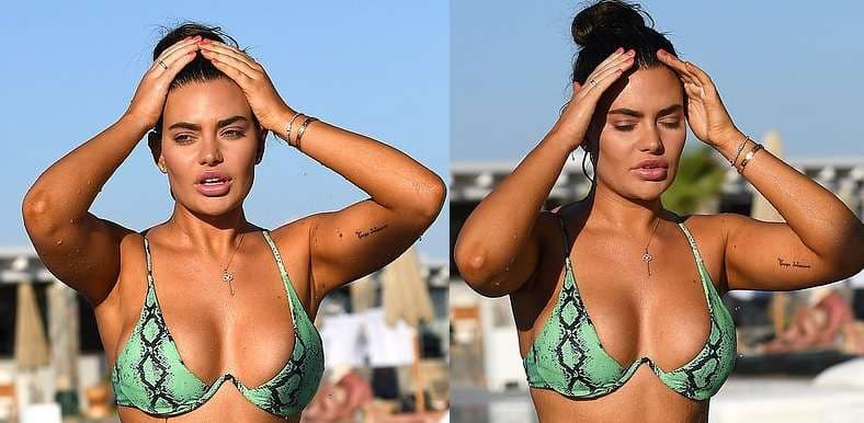 Megan për pushime në Greqi, shfaqet në bikinit me dizajne gjarpri (FOTO)