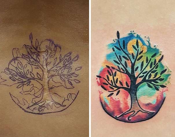 Këto tatuazhe shërbejnë për të mbuluar shenjat në trup (FOTO)