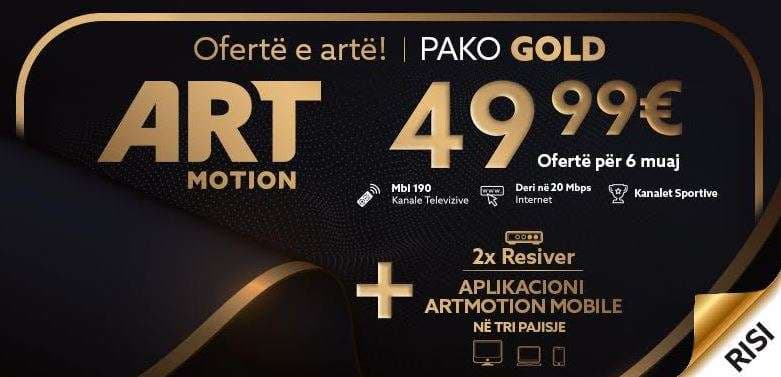 Oferta më e re nga Artmotion, Pako GOLD për 6 muaj – 49.99 Euro
