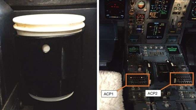 Kafja e derdhur detyron avionin të devijojë fluturimin