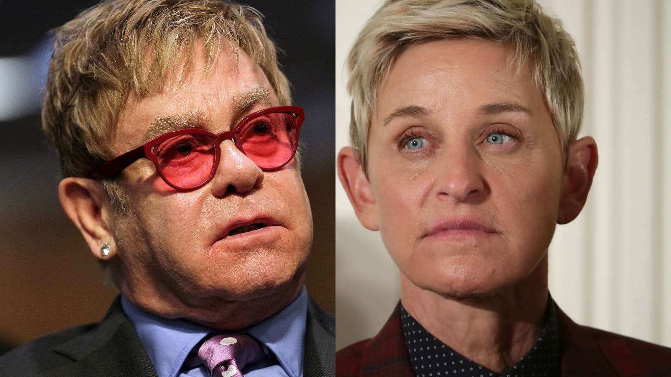 Elton e mbron miqësinë e Ellen me presidentin Bush