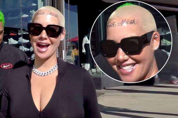 Amber Rose bën emrat e djemve tatuazh në fytyrë