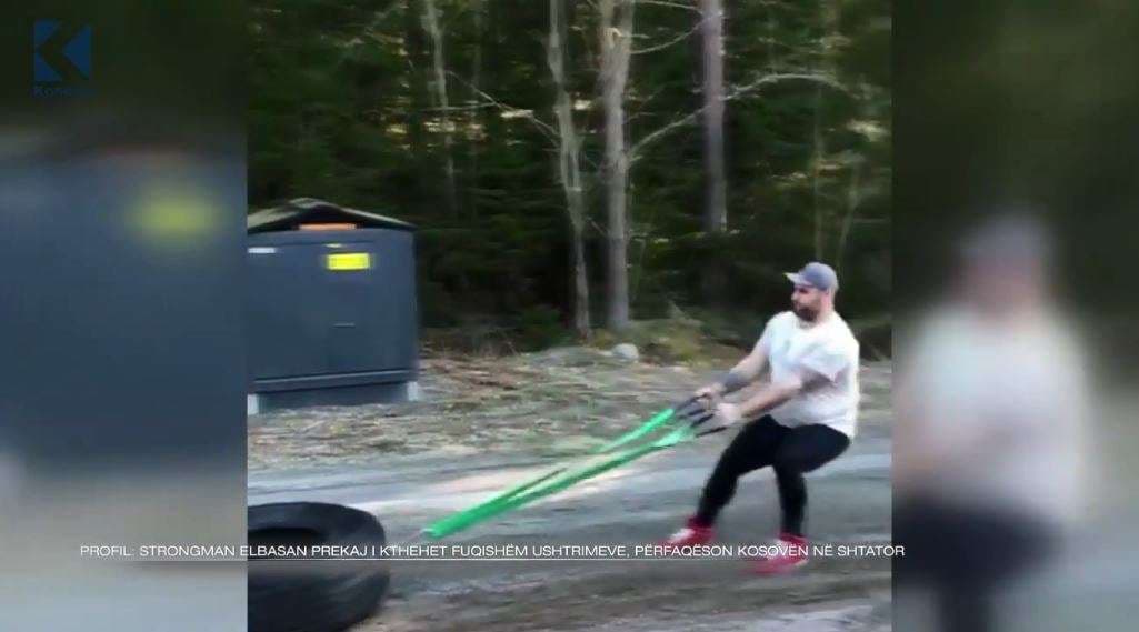 Elbasan Prekaj i kthehet garës së strongman (VIDEO)