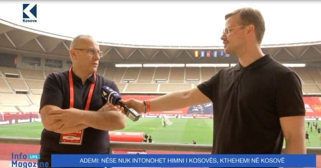 Agim Ademi: Nëse nuk intonohet himni i Kosovës, kthehemi në Kosovë (VIDEO)