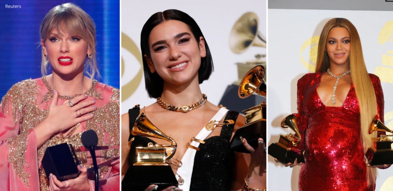 Taylor Swift, Beyonce dhe Dua Lipa, pretendentet kryesore në ceremoninë e Çmimeve Grammy