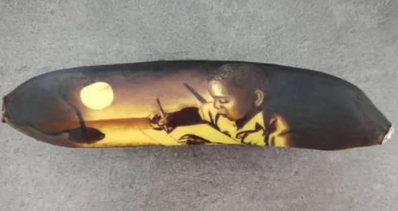 Art në lëvozhgën e bananes (FOTO)