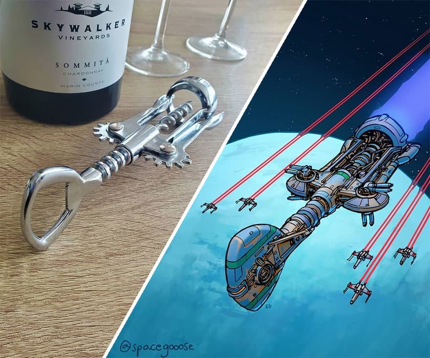 Artisti kthen gjërat e përditshme në anije kozmike (FOTO)
