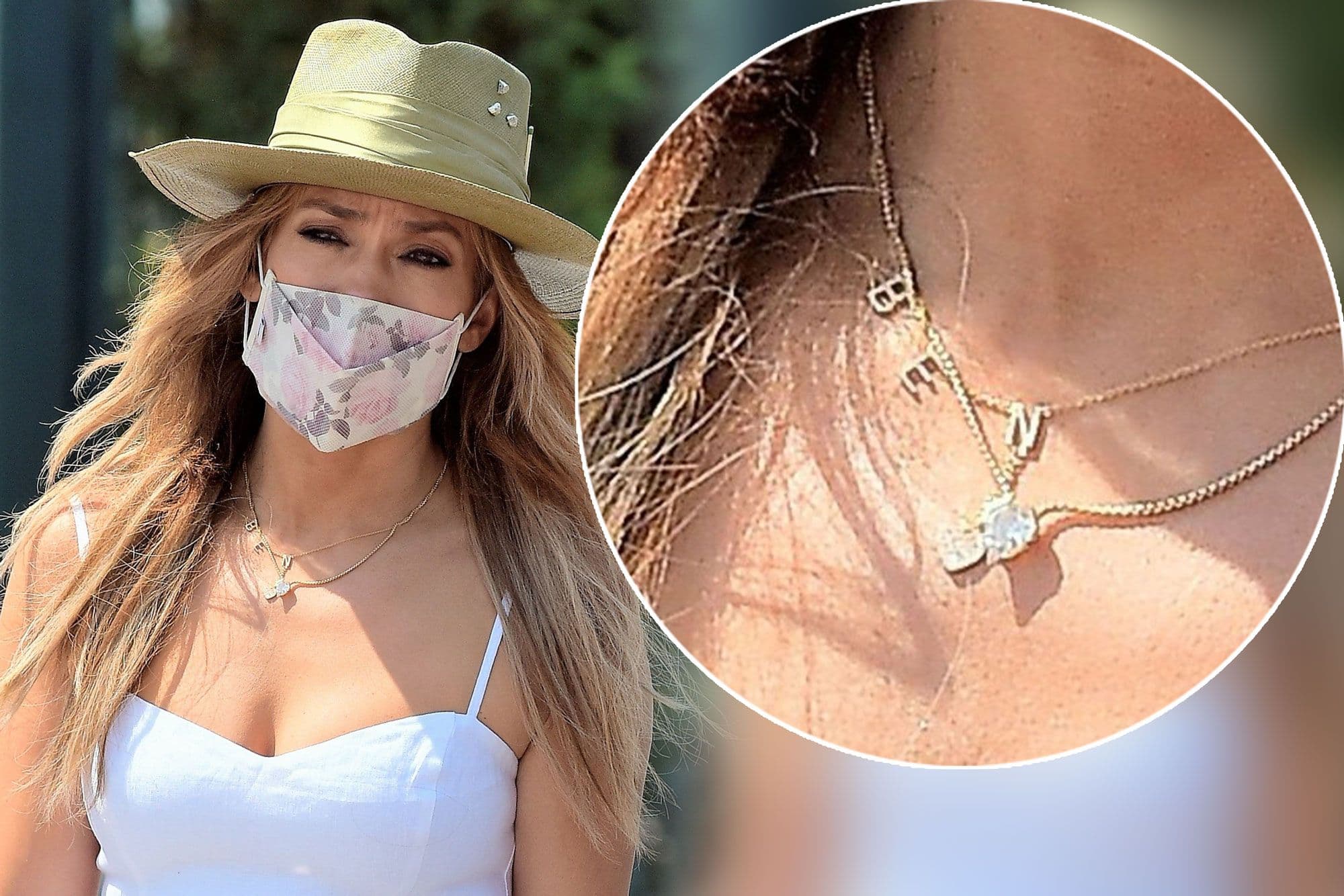 Jennifer Lopez mban një qafore që shkruan 'BEN' (FOTO)
