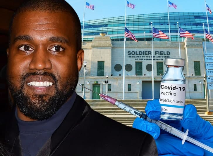 Hapësira ku Kanye prezanton këngët e albumit, ofron vaksina antiCOVID
