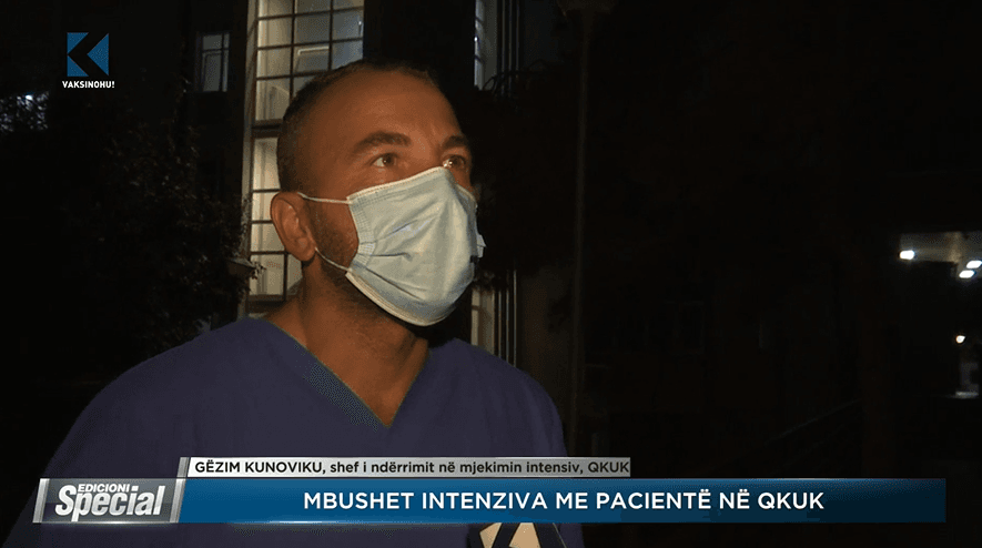 95 përqind e pacientëve në Intensivë janë të pavaksinuar