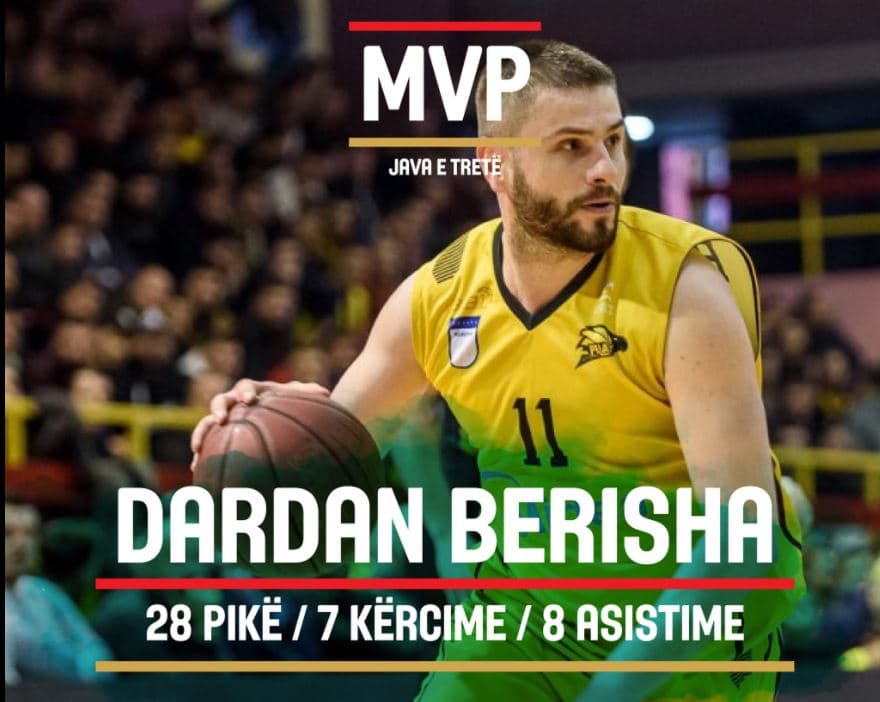 Dardan Berisha, MVP i xhiros së tretë në Ligën Unike