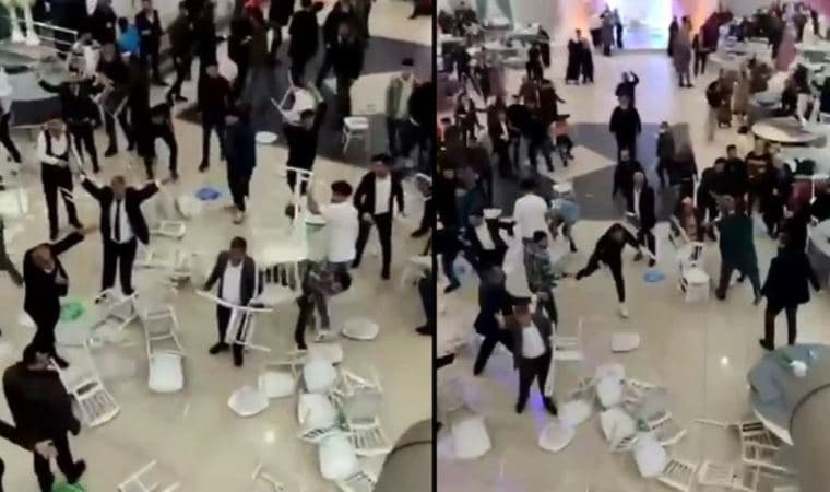 Dasma kthehet në një fushëbetejë, dasmorët gjuajnë edhe me karrige njëri-tjetrin (VIDEO)