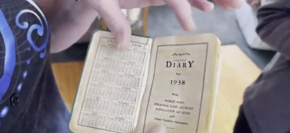 Ditari i humbur prej 1938 u kthye në familjen e Pensilvanisë (VIDEO)