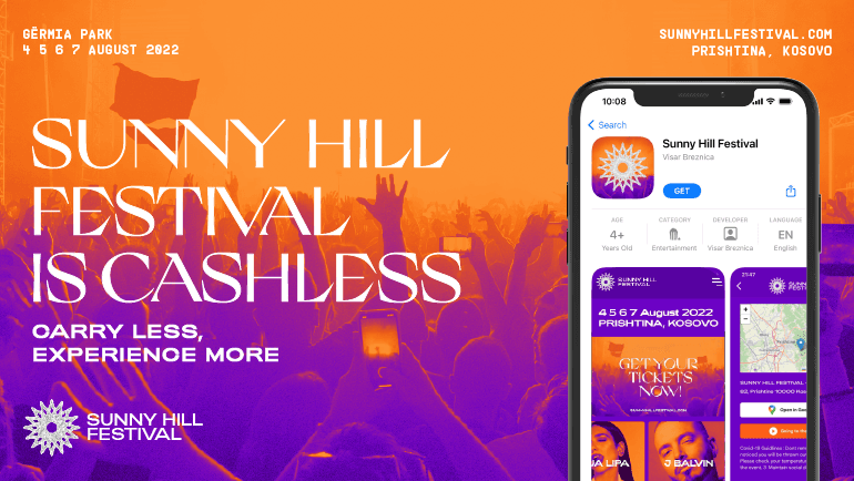 Sunny Hill lanson aplikacionin mobil (iOS/Android) - me kuletë digjitale për pagesa të pijeve apo ushqimit në festival