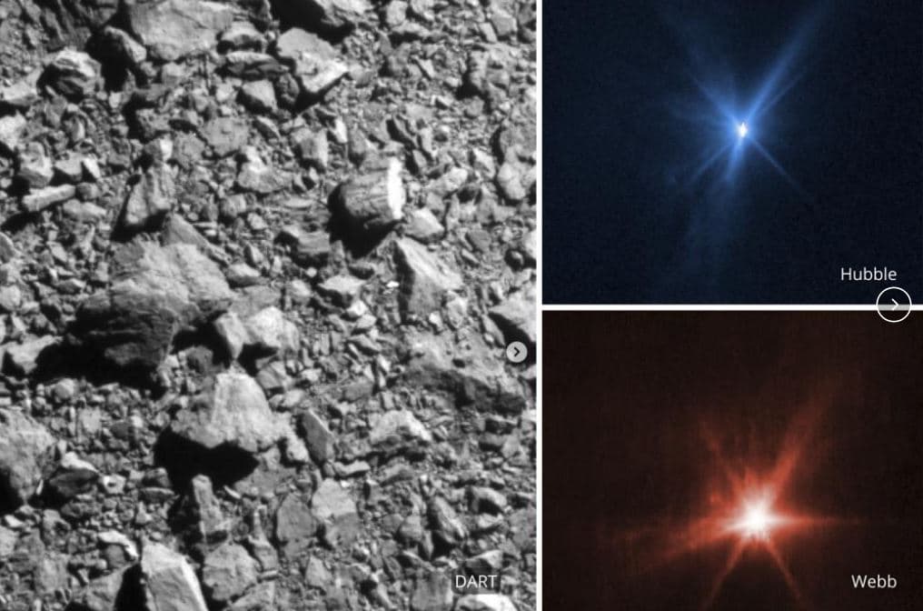 Teleskopët hapësinorë kapin pamjen e përplasjes së asteroideve me një qartësi mahnitëse