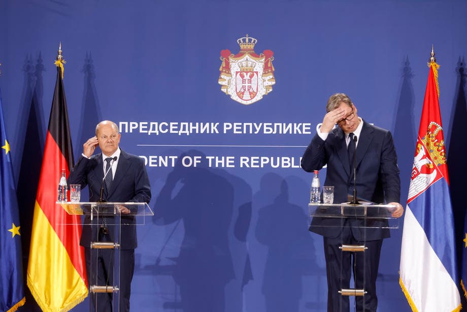 Scholz i kërkoi Vuçiqit angazhim në zbatim të Marrëveshjes së Ohrit