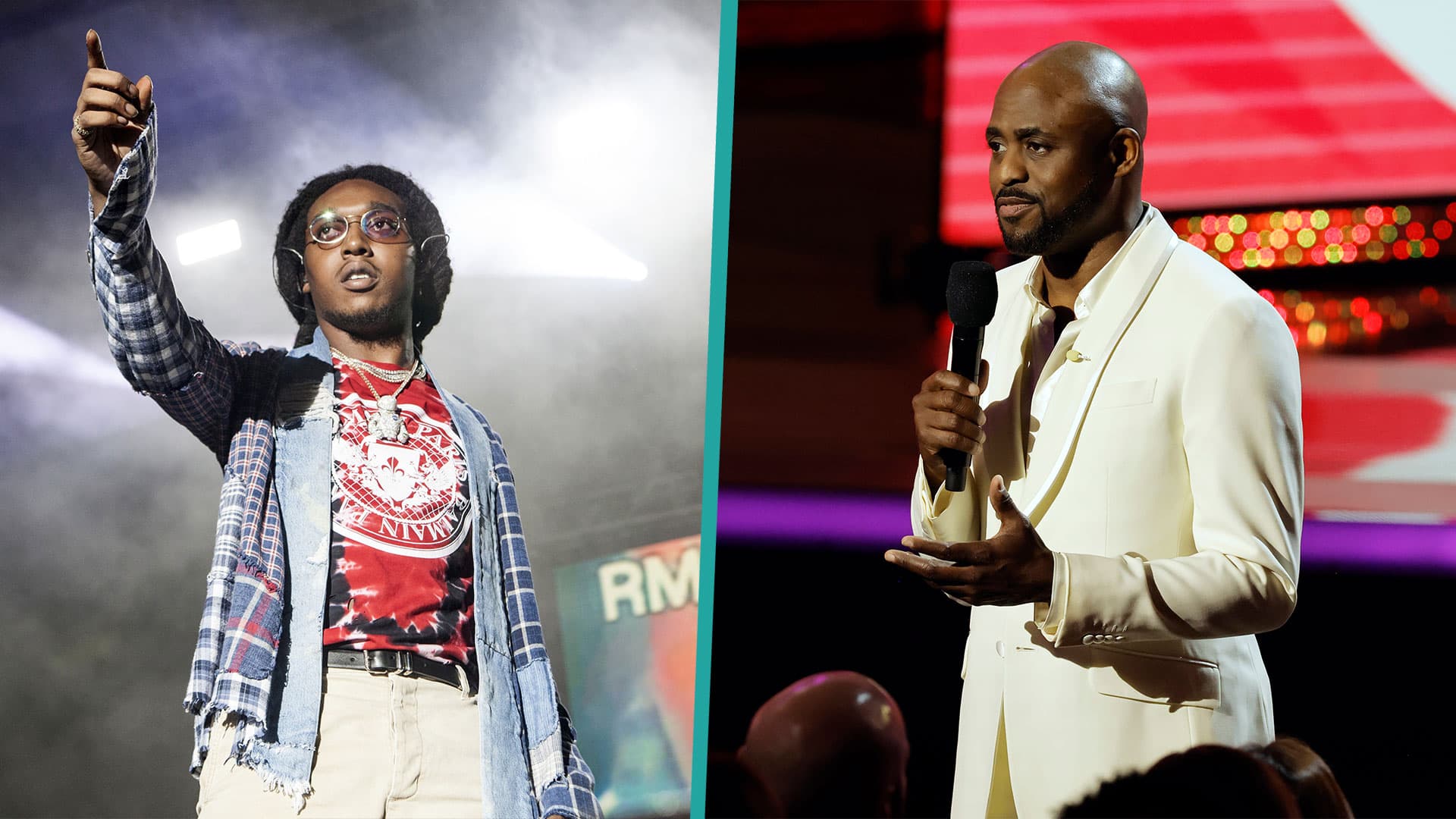 Wayne Brady nderon reperin e ndjerë Takeoff në skenën e "AMA 2022"