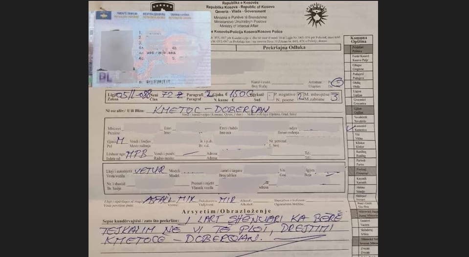 Gjilan, i merret patenta kundërvajtësit që tejkaloi në vijë të plotë