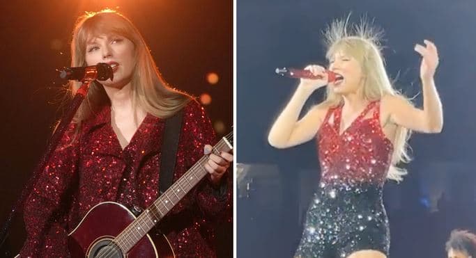 Taylor Swift bëhet virale në mediat sociale, i elektrizohen flokët gjatë performancës (VIDEO)