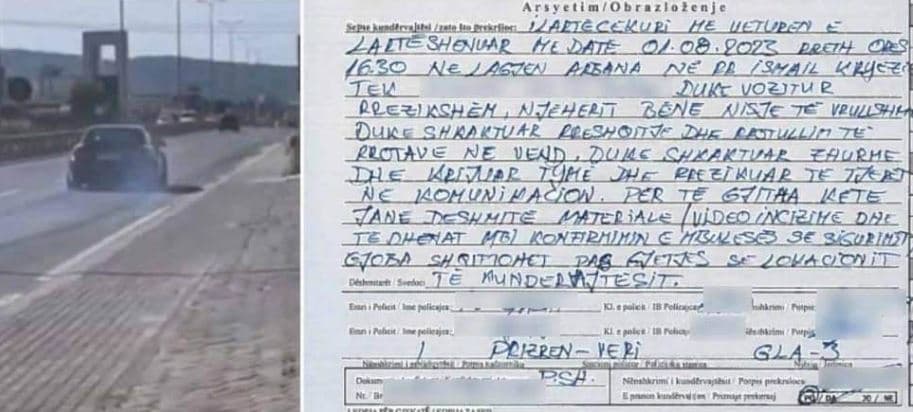 Gjobitet shoferi me targa të huaja për vozitje të rrezikshme në Prizren