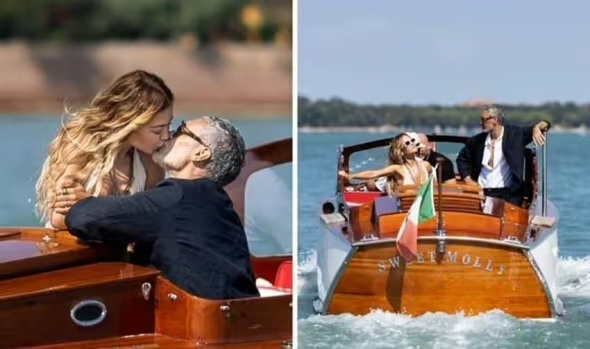 Puthje pasionante në Venecia, Rita dhe Tika shëtitje në varkë (FOTO)