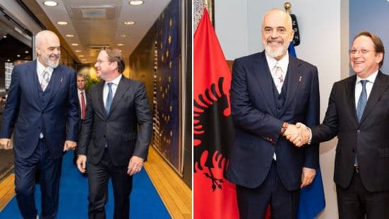 Varhelyi takohet me Ramën, thotë se plani 30 miliardësh po realizohet me shpejtësi