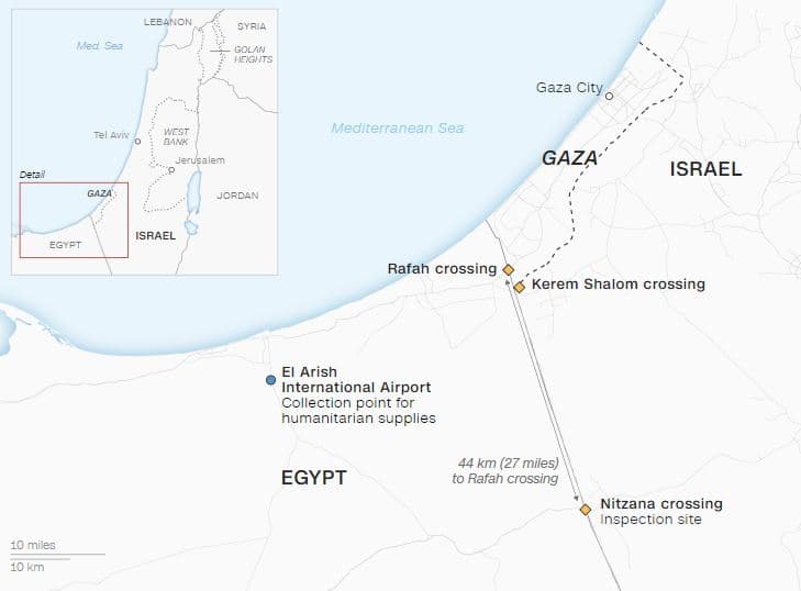 Autoritetet izraelite: Më shumë se 200 kamionë me ndihma humanitare u transferuan në Gaza