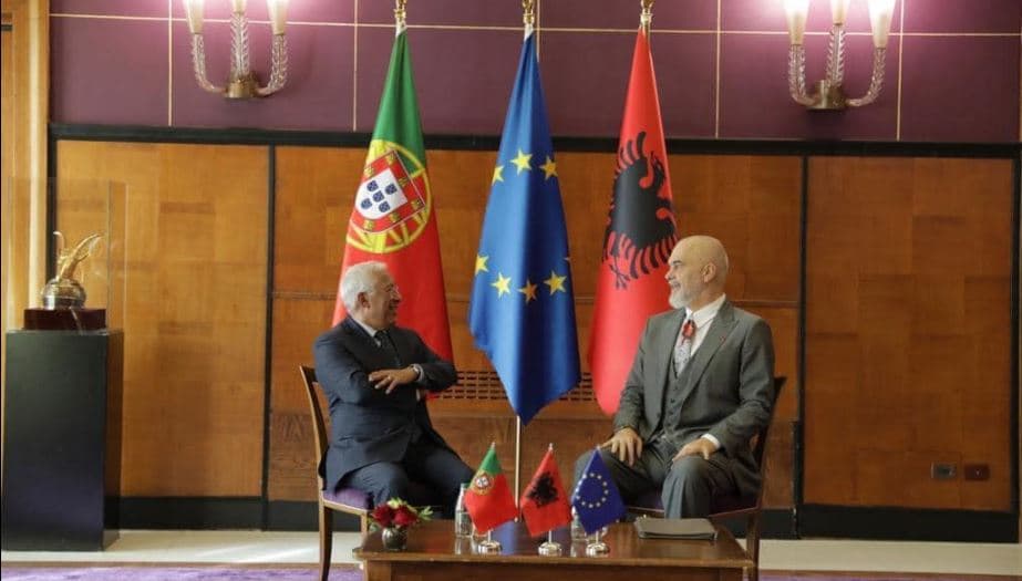 Kryeministri i Portugalisë e viziton Shqipërinë, Rama e pret në takim