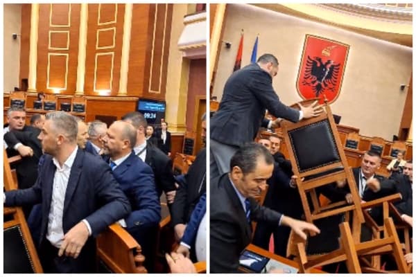 Tollovi në Kuvendin e Shqipërisë, deputetët e PD-së përplasen me Gardën – bllokojnë foltoren